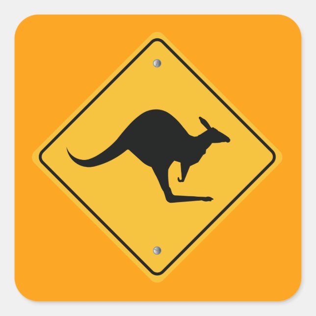 Carré Sticker pour panneau routier australien (Devant)