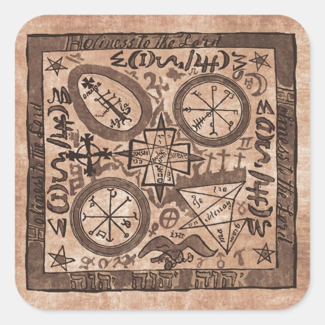 Carré Sticker pour parchemin de famille Smith (Devant)