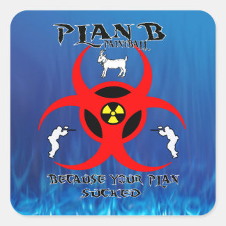 Carré Sticker pour petit logo Plan B Paintball