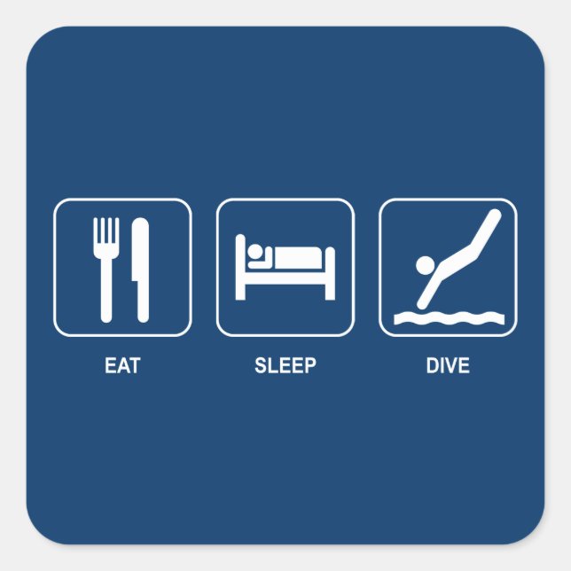 Carré Sticker pour plongée de sommeil (Devant)