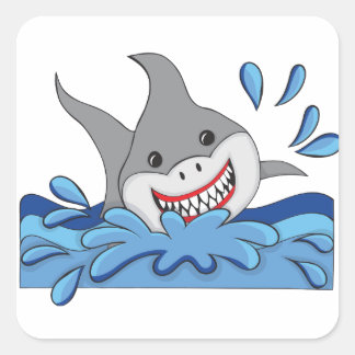 Carré Sticker pour requin