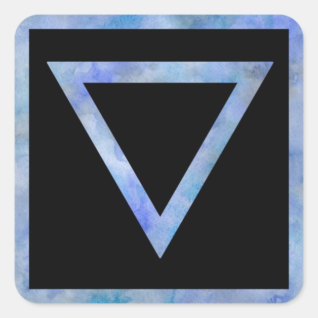 Carré Sticker pour symbole d'eau (Devant)