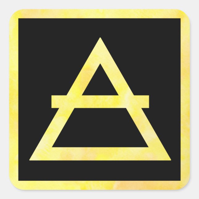 Carré Sticker pour symbole d'élément d'air (Devant)