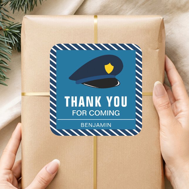 Carré Sticker préféré du Casquette de police (Créateur téléchargé)