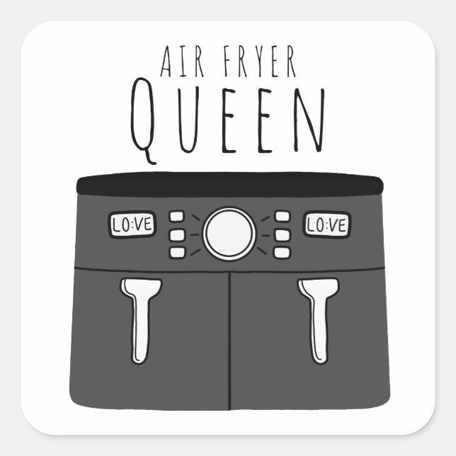 Carré Sticker Queen Air Fryer (Devant)