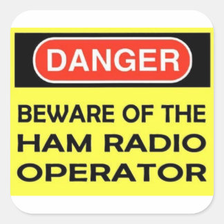 CARRÉ STICKER RADIO DE JAMBRE DANGER