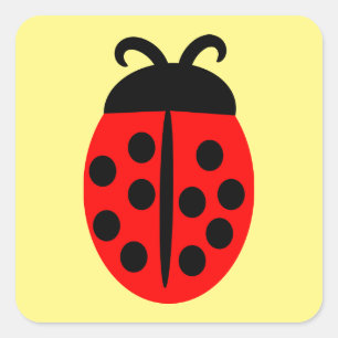 Carré Sticker Red Ladybug