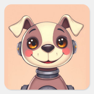 Carré Sticker Robot Dog Jouet mou