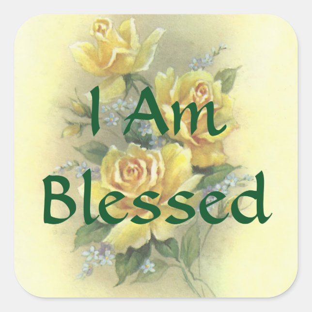 Carré Sticker Roses Jaunes (Devant)