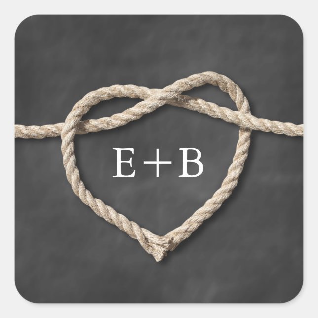 Carré Sticker rustique à nouer (Devant)