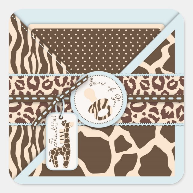 Carré Sticker Safari Boy TY B (Devant)