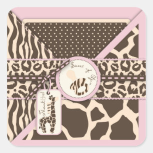 Carré Sticker Safari Girl TY