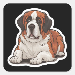 Carré Sticker Saint Bernard
