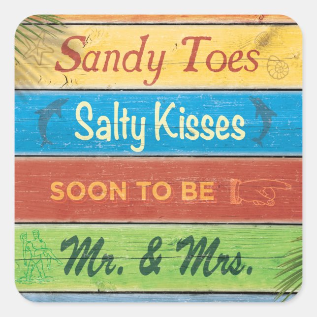 Carré Sticker Salty Kisses Toes Sandy (Devant)