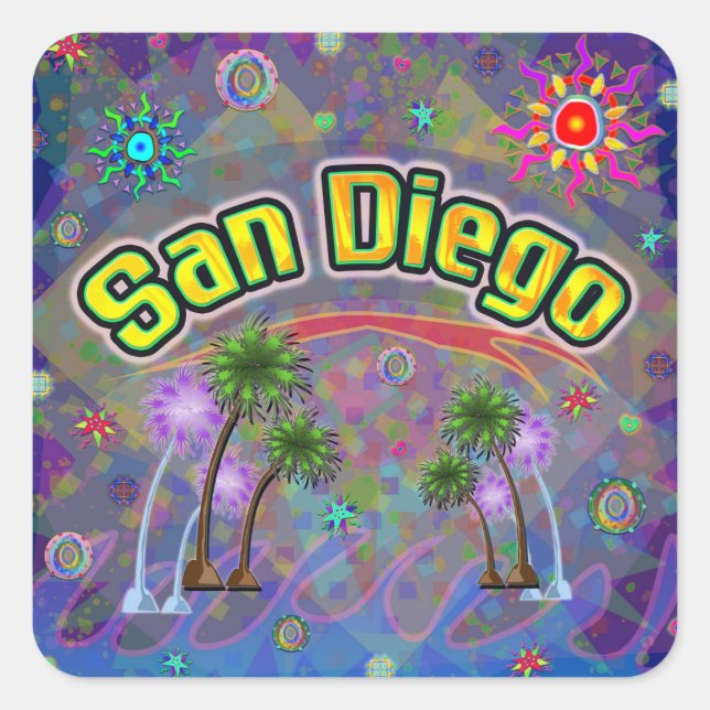 Carré Sticker San Diego Noble Voyage (Devant)