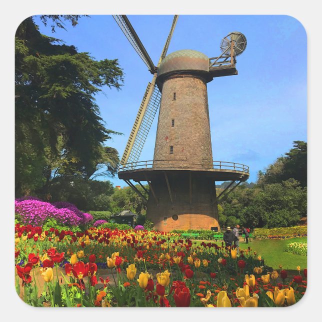 Carré Sticker San Francisco Dutch Windmill #6 (Devant)