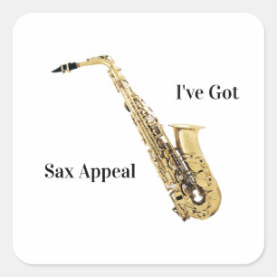 Carré Sticker saxophone