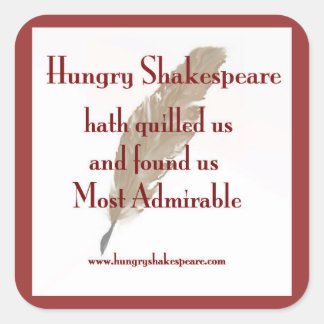 Carré Sticker Shakespeare affamé
