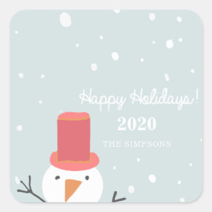 Carré Sticker Snowman Holiday
