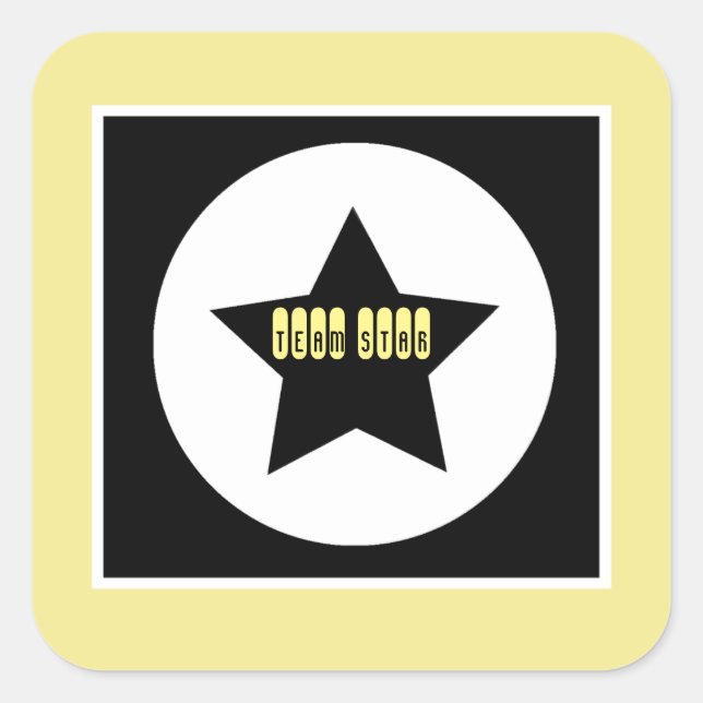 Carré Sticker Star Funky Chef d'équipe (Devant)