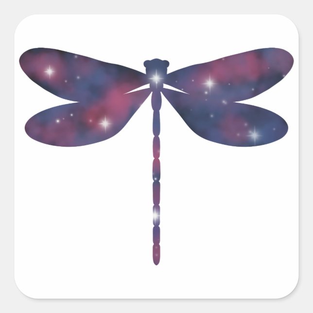 Carré Sticker Starscape Dragonfly mince foncé (Devant)