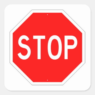 Carré Sticker STOP Classic très amusant