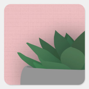 Carré Sticker succulent numérique