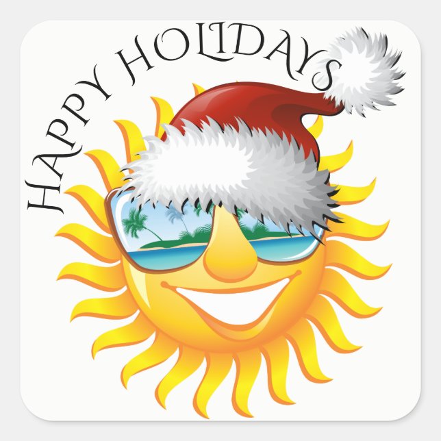 Carré Sticker Sun Holiday Fun #holidayZ (Devant)