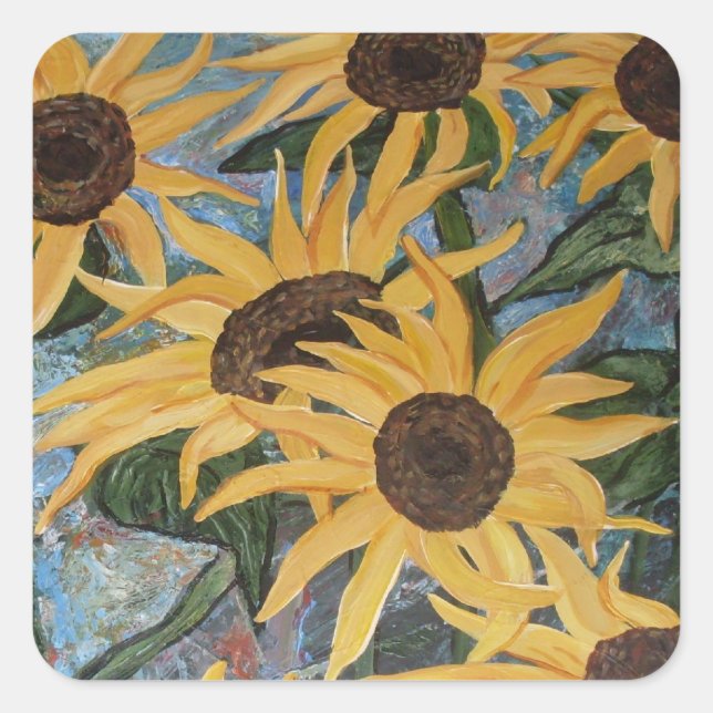 Carré Sticker Sunflower (Devant)