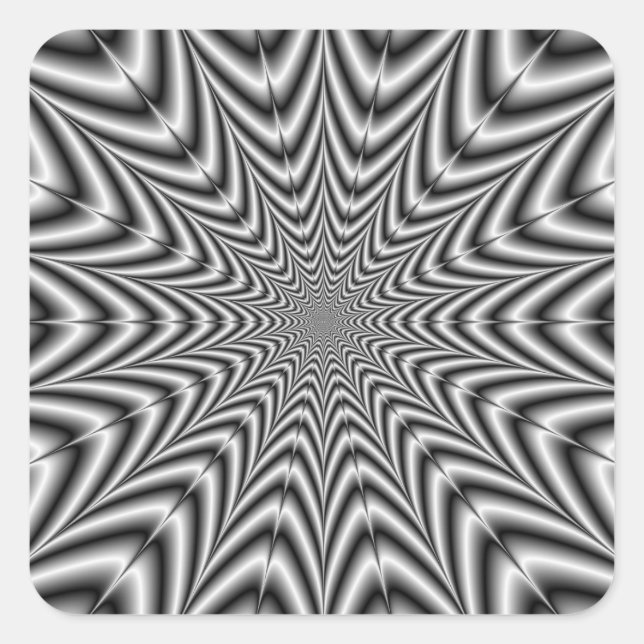 Carré Sticker Super Nova en noir et blanc (Devant)