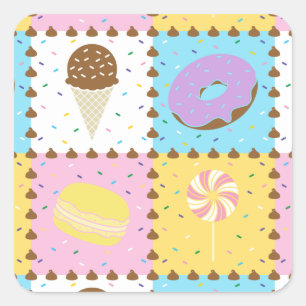 Carré Sticker Sweet Cravings