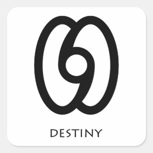 Carré Sticker Symbole Adinkra Destiny ( Nkrabea )