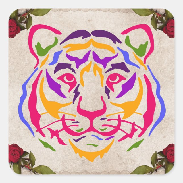 Carré Sticker Tiger (Devant)