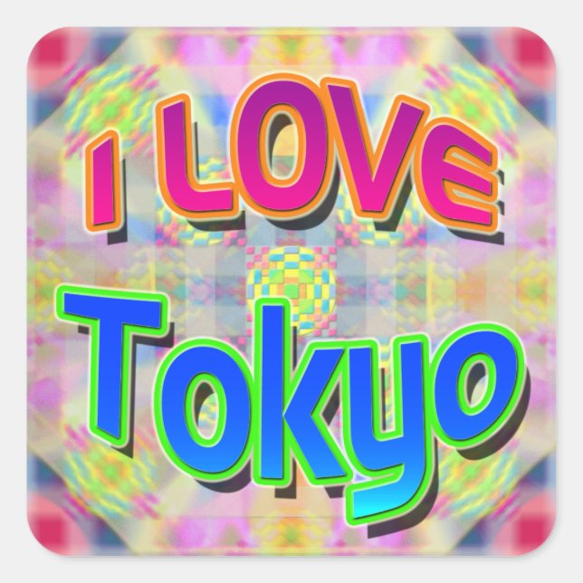 Carré Sticker Tokyo Festival 3 "I LOVE Tokyo" (Devant)