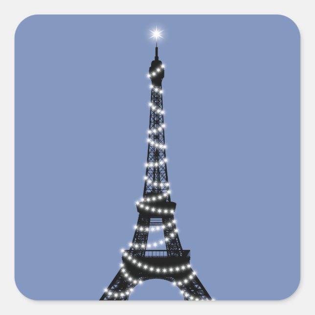 Carré Sticker Tour Eiffel clair Twinkle - periwinkle (Devant)