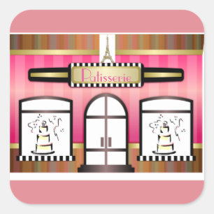 Carré Sticker Tour Eiffel Paris Pâtisserie