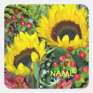 Carré Sticker tournesol