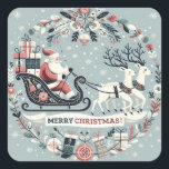 Carré Sticker “Traineau du Père Noël“<br><div class="desc">Sticker “Traineau du Père Noël“</div>