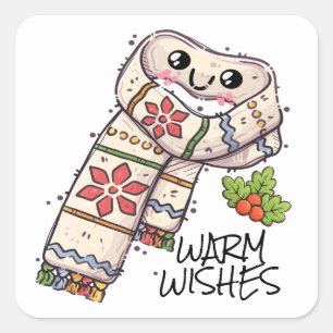Carré Sticker TROP CUTE CHAUD