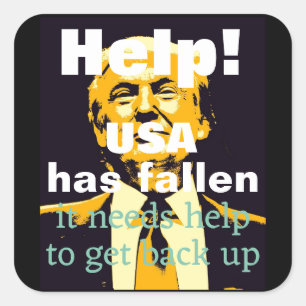 Carré Sticker Trump/Help