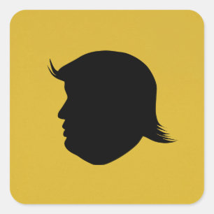 CARRÉ STICKER TRUMP SILHOUETTE