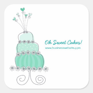 Carré Sticker turquoise Whimsical Chic Mariage