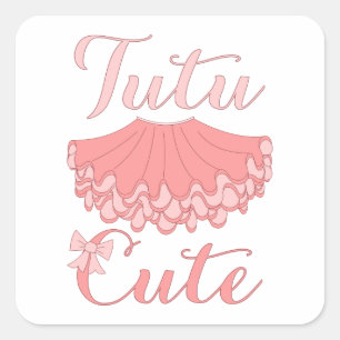 Carré Sticker Tutu Cute Ballet