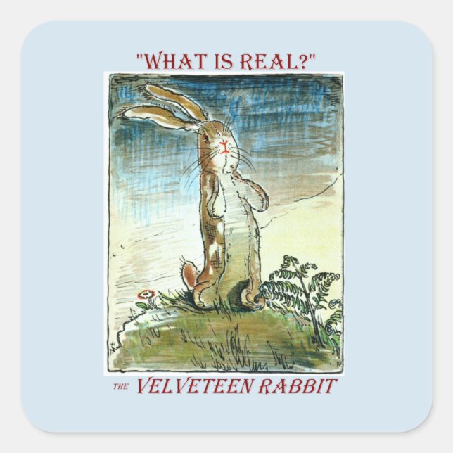 Carré Sticker Velveteen Rabbit (Devant)