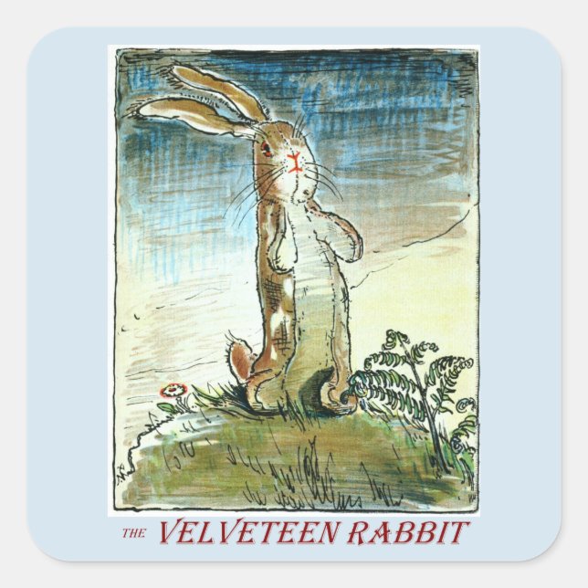 Carré Sticker Velveteen Rabbit (Devant)