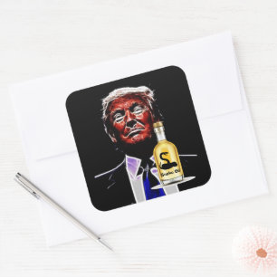 Carré Sticker vendeur d'huile de serpent