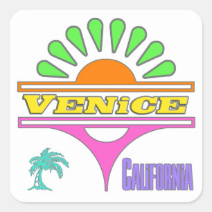 Carré Sticker "Venice Colorful 1"