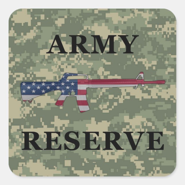 Carré Sticker vert de la Réserve de l'Armée de terre M16 (Devant)