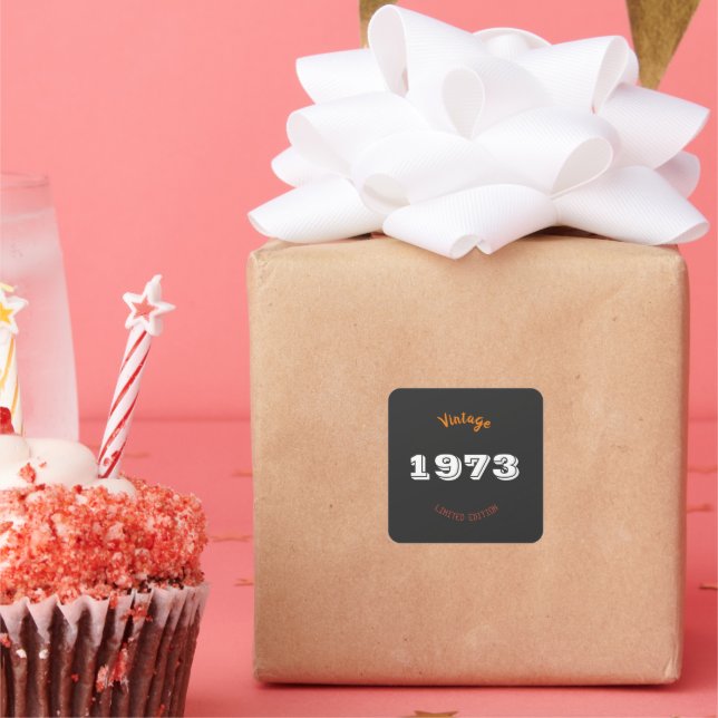 Carré Sticker vintage 1973 Limited Edition 53e anniversa (Fête)
