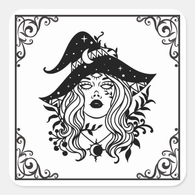 Carré Sticker Witchy Woman (Devant)